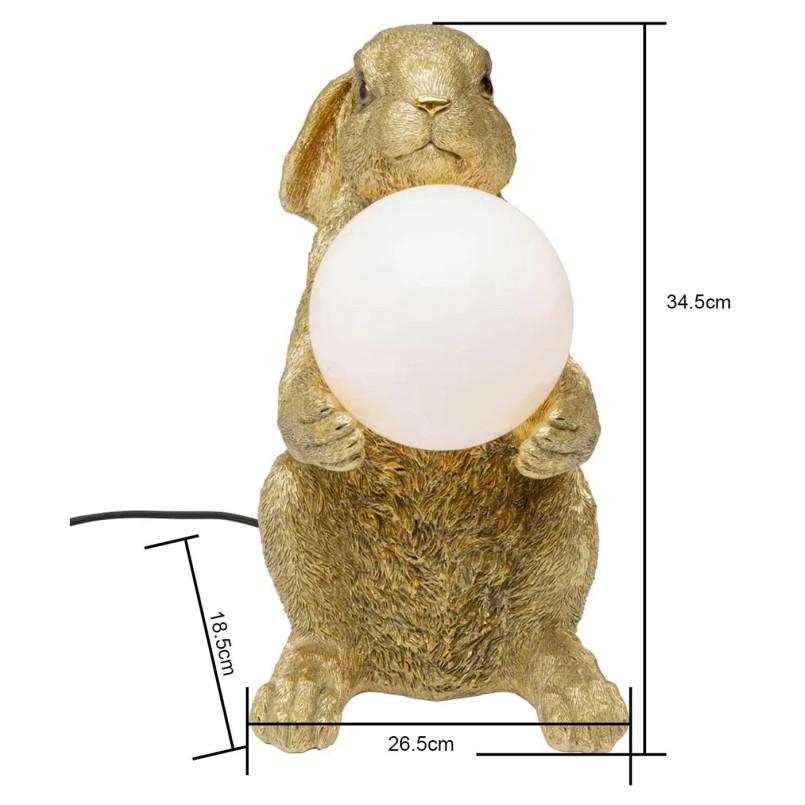Table Lamp sitting rabbit gold Kare Design