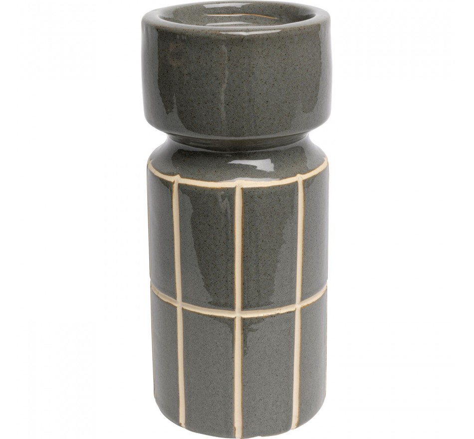 Candle Holder Bliss Tile 25cm dark grey Kare Design