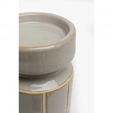Candle Holder Bliss Tile 18cm light grey Kare Design