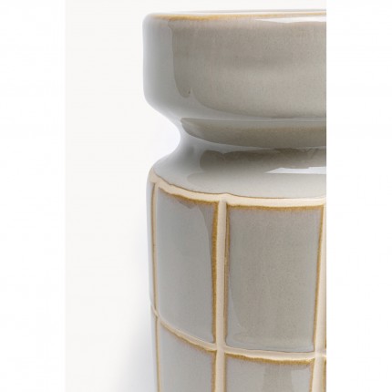 Candle Holder Bliss Tile 18cm light grey Kare Design