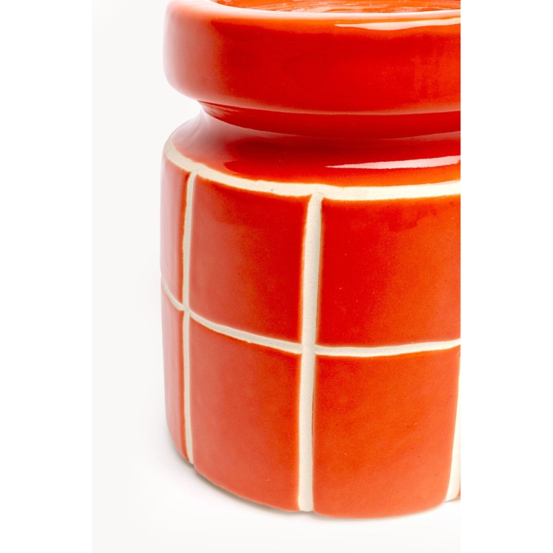 Porte-bougies Bliss Tile orange 14cm