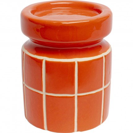 Candle Holder Bliss Tile 14cm orange Kare Design