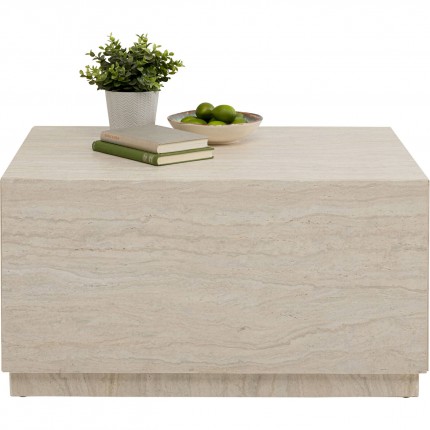 Coffee Table with drawers Travertino 80x60cm Kare Design