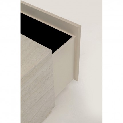 Table basse à tiroirs Travertino 80x60cm Kare Design