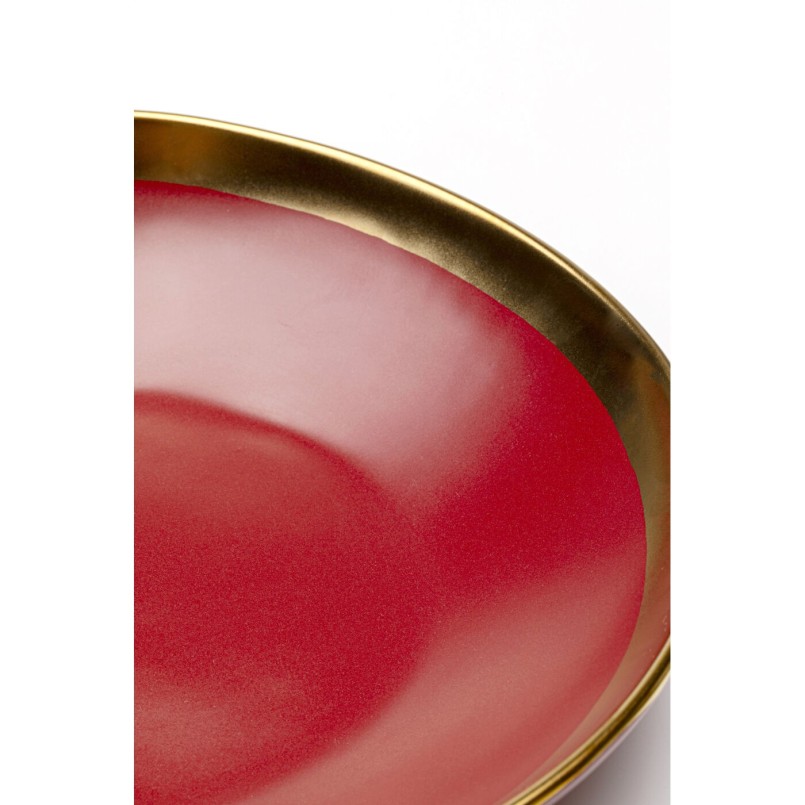 Assiette creuse Vibrations rouge Ø19cm