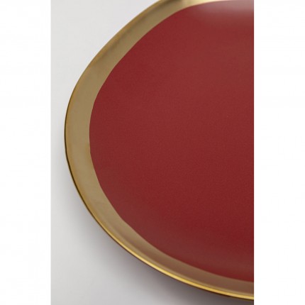 Assiettes Vibrations 21cm rouges set de 4 Kare Design