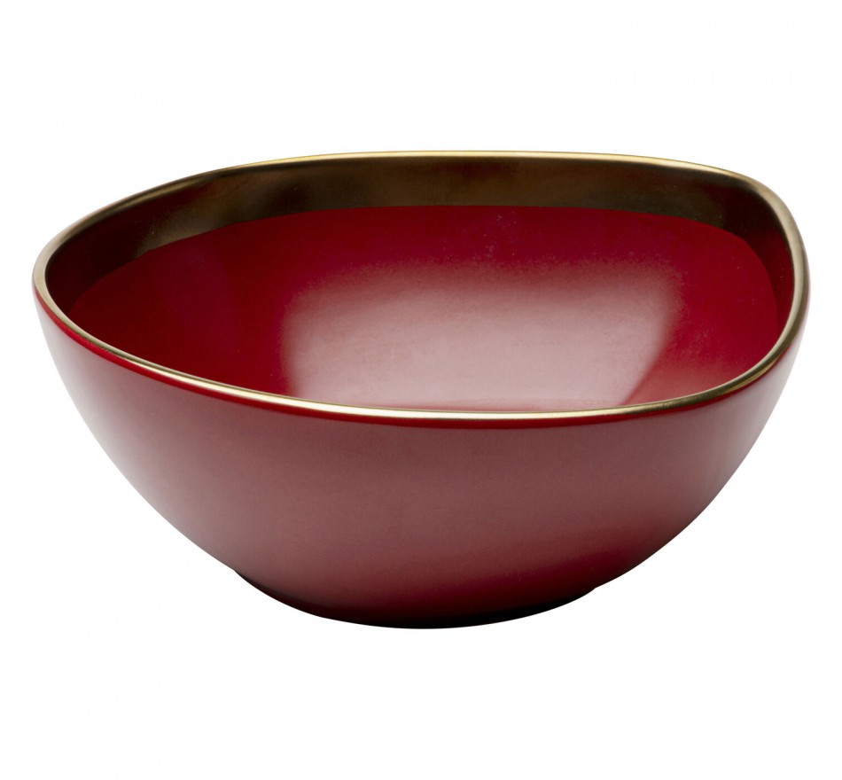 Bols Vibrations 18cm rouges set de 4 Kare Design