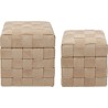 Tabouret coffre Weave beige (2/Set)