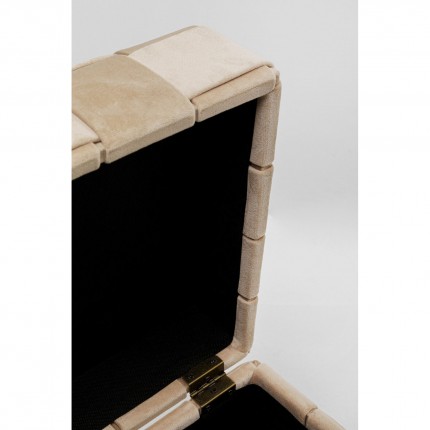 Tabourets-coffres Weave beige set de 2 Kare Design