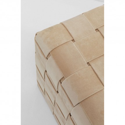 Tabourets-coffres Weave beige set de 2 Kare Design