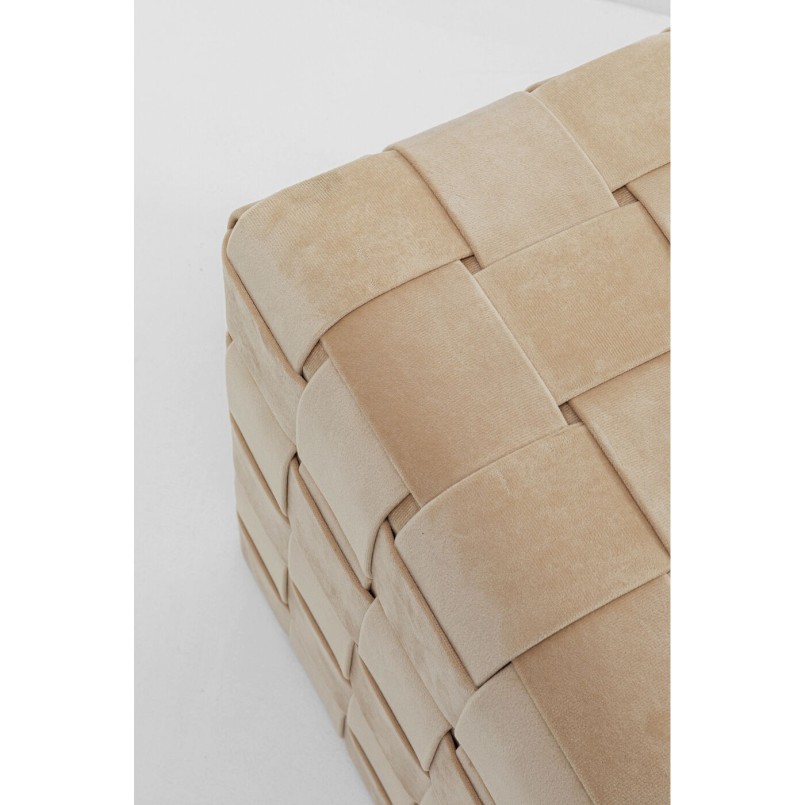 Tabouret coffre Weave beige (2/Set)