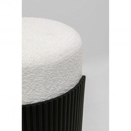 Tabouret Samu blanc et noir 43cm Kare Design