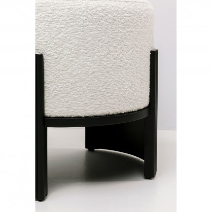 Tabouret Samu blanc et noir 43cm Kare Design