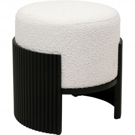 Stool Samu white and black Ø43cm Kare Design