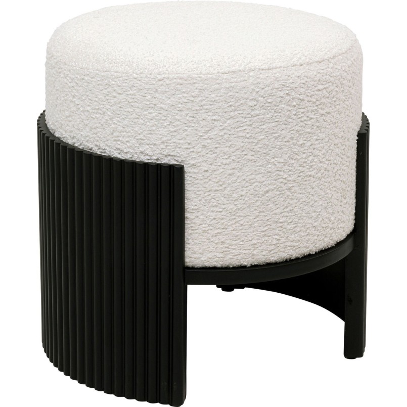 Tabouret Samu noir Ø43cm