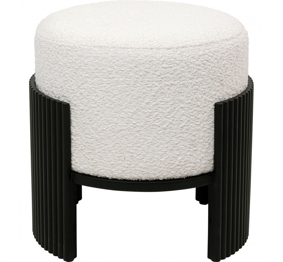 Tabouret Samu blanc et noir 43cm Kare Design