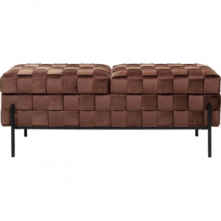 Banc-coffre Weave marron Kare Design