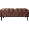 Tabrouret coffre Weave mocca 121cm