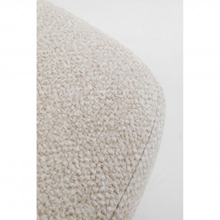 Fauteuil pivotant et repose-pieds Jules beige Kare Design