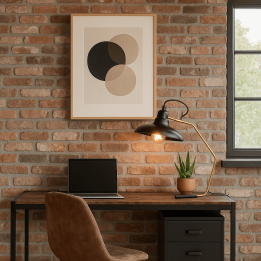 Lampe industrielle noire et dorée en acier - Doro - Kare Design