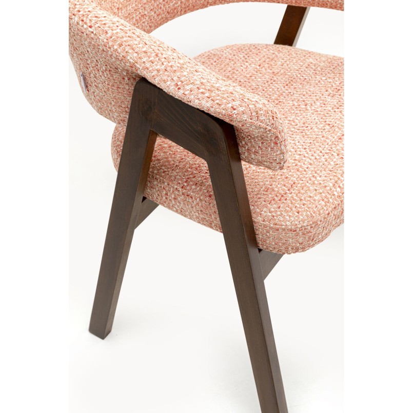 Chair with armrests Jonte pink Kare Design