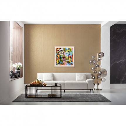 Tableau visage graffiti 80x80cm Kare Design