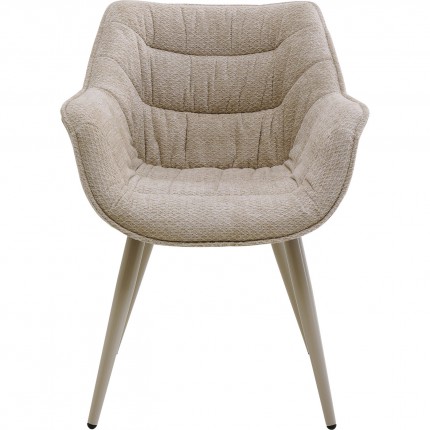 Chair with armrests Thelma beige Kare Design