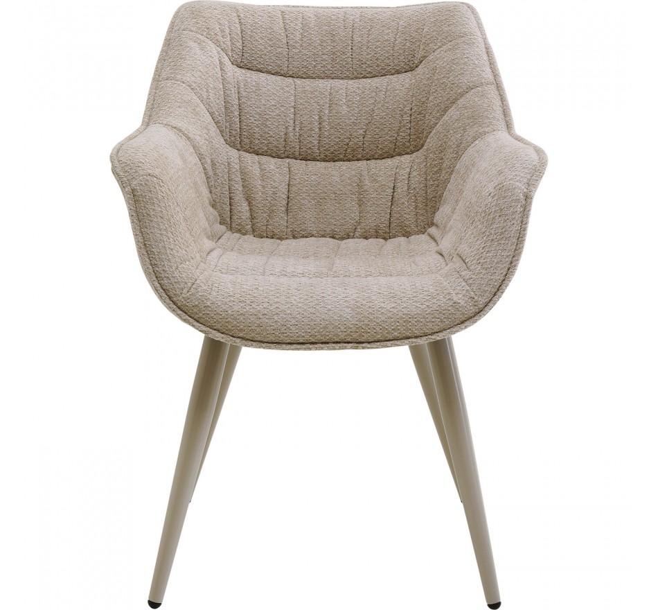 Chair with armrests Thelma beige Kare Design