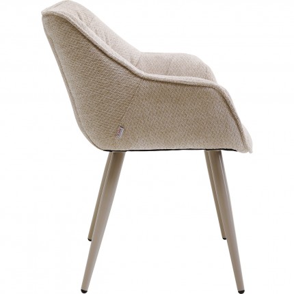 Chair with armrests Thelma beige Kare Design