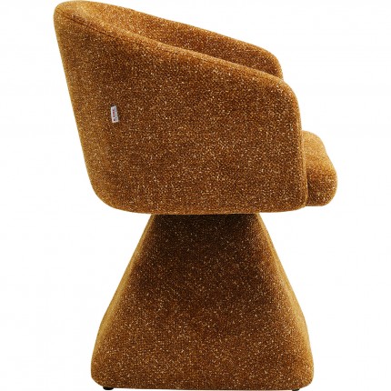 Chaise avec accoudoirs pivotante Melli marron Kare Design