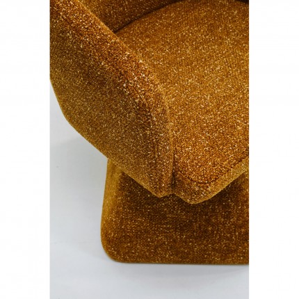 Swivel Chair with armrests Melli brown Kare Design