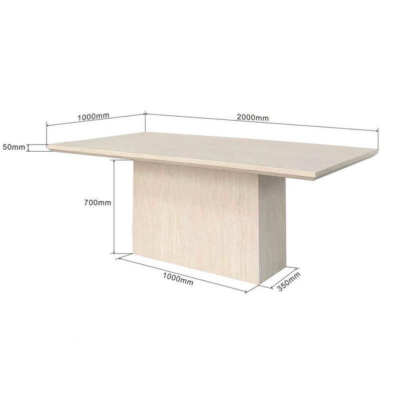 Table à manger en marbre minéral - Travertino - Kare Design
