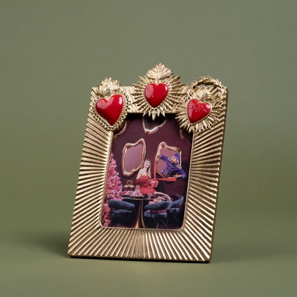 Picture Frame three flaming hearts 20x29cm Kare Design