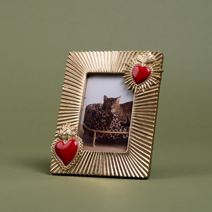 Cadre photo deux coeurs enflammés 18x23cm Kare Design