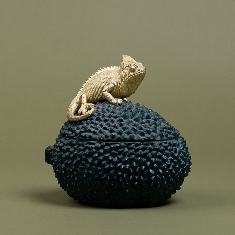Gold and Green Chameleon Box - Kare Design