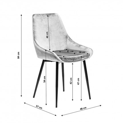 Chaise East Side Flower Fever jaune Kare Design