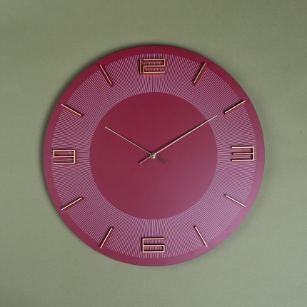 Wall Clock Leonardo red Kare Design