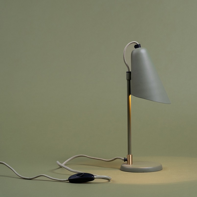 Lampe rétro en acier vert sage - Mira - Kare Design