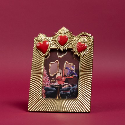 Picture Frame three flaming hearts 20x29cm Kare Design