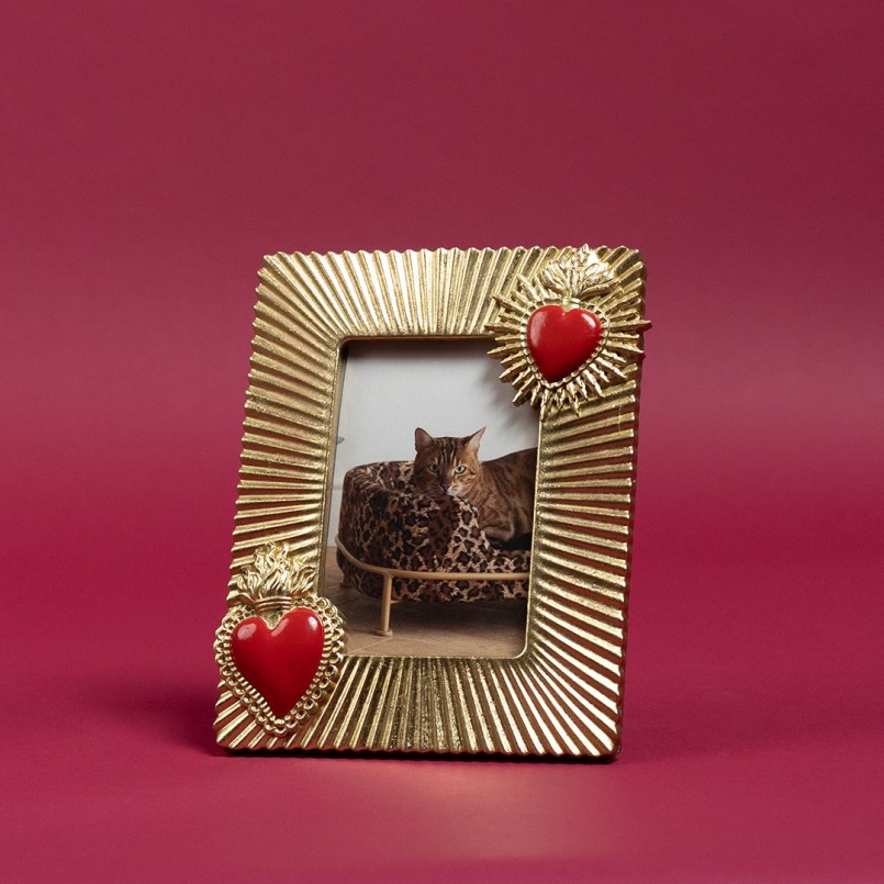 Picture Frame two flaming hearts 18x23cm Kare Design