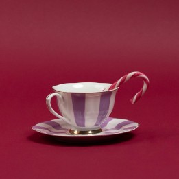 Tasses à café violettes et blanches - Harlequin - Kare Design