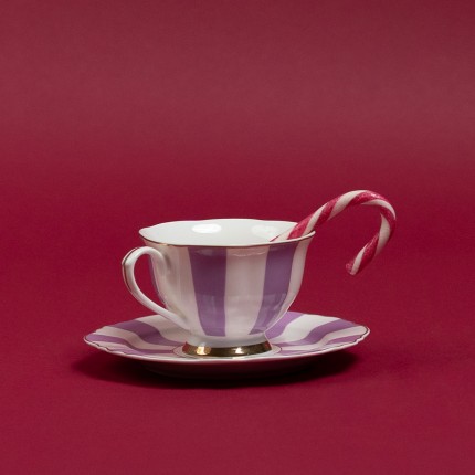 Tasses à café Harlequin violettes set de 4 Kare Design