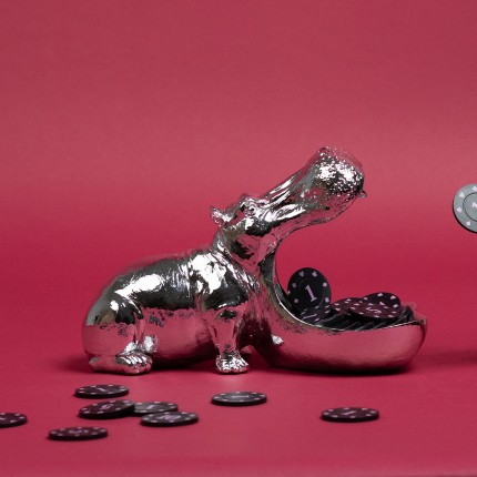 Bowl hippopotamus silver Kare Design