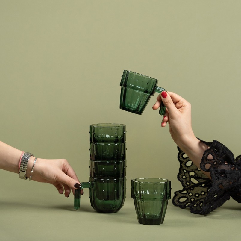 Water Glass cactus (6/set) Kare Design