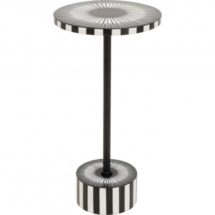 Table d'appoint Iris 25cm noire et blanche Kare Design