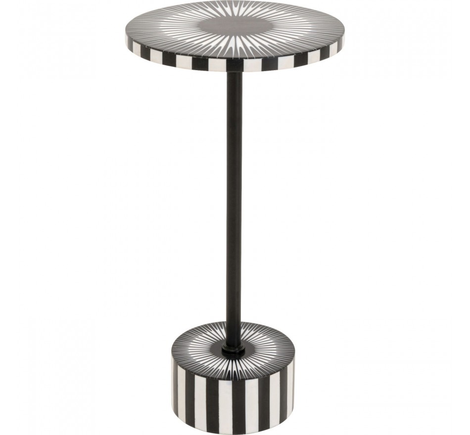 Side Table Iris Ø25cm black and white Kare Design