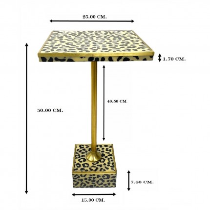 Side table leopard 25x25cm Kare Design