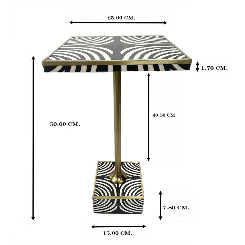 Table d appoint Zebra 25x25cm