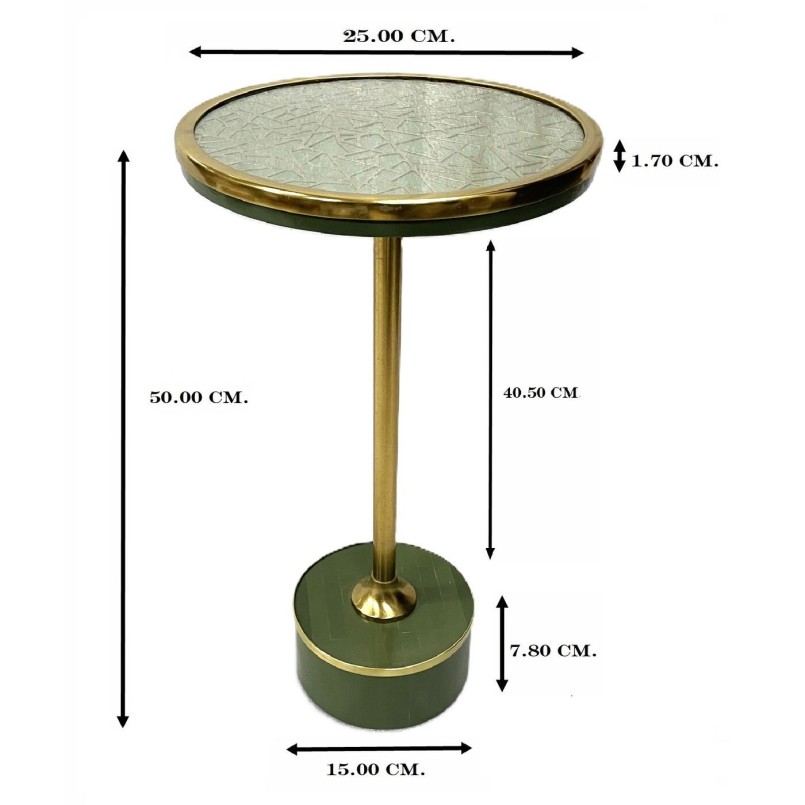 Table d appoint Grazia Crack Ø25cm