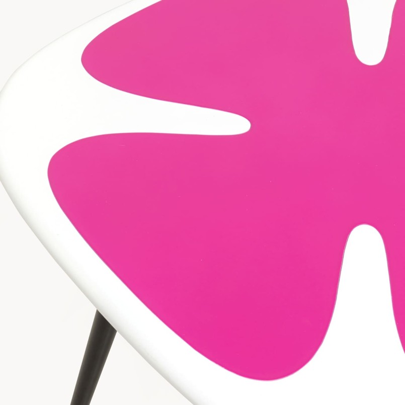 Table d'appoint rose et blanche - Petal - Kare Design